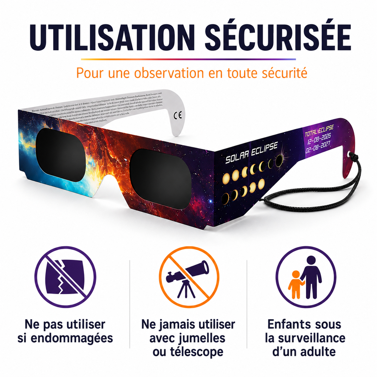 Lunettes pour éclipse solaire – expédition depuis la Suisse